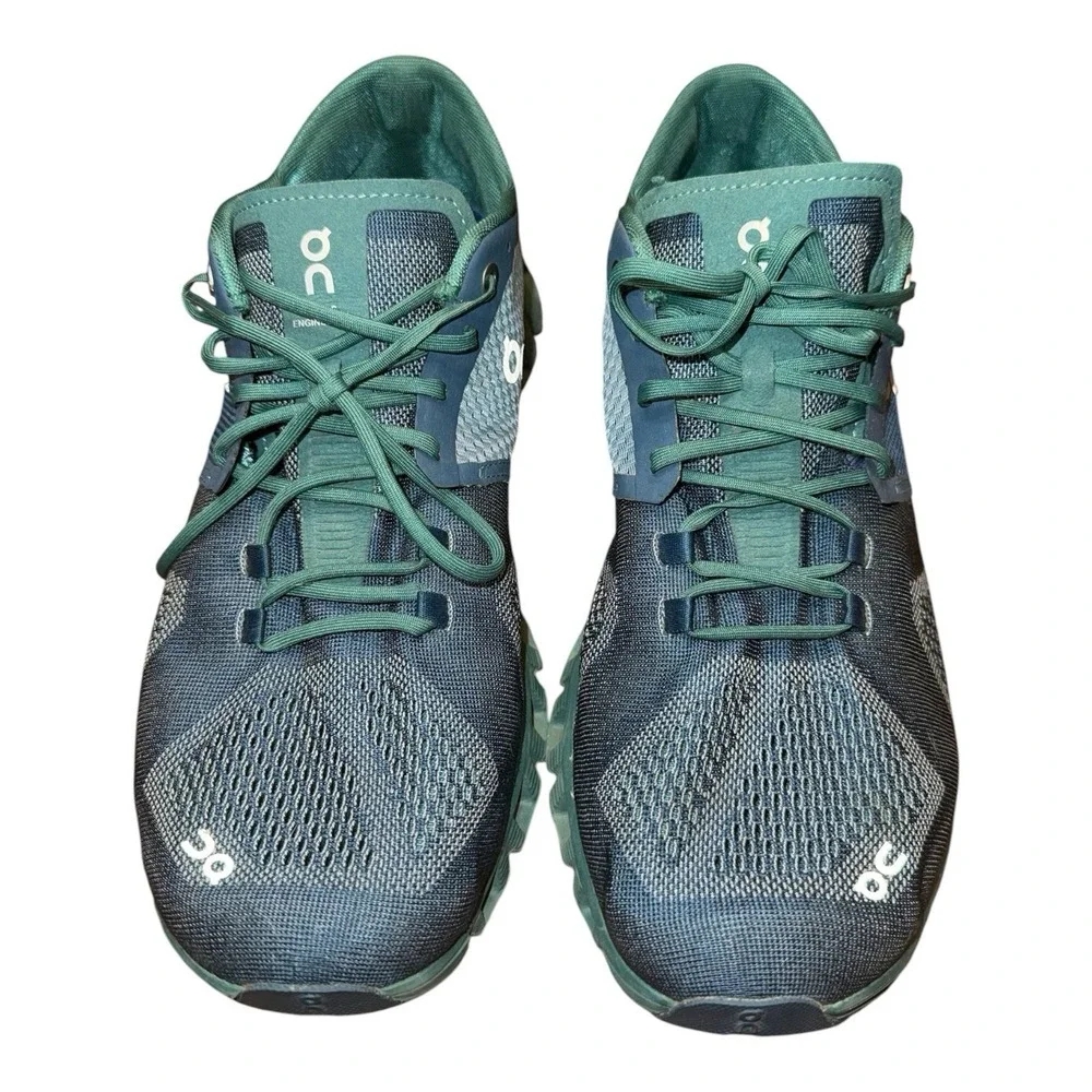 On Cloud X Men's Running Shoes Storm Tide Teal Green Activewear 40.99703 Size 10